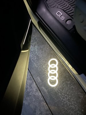 Audi rings lit up...look so pretty!