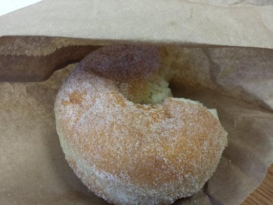 Cinnamon sugar donut, not fancy or extra fancy