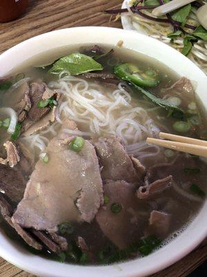 Pho w/ rare steak and brisket