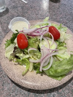 Fresh side salad. Wish they would make their dressing in house.