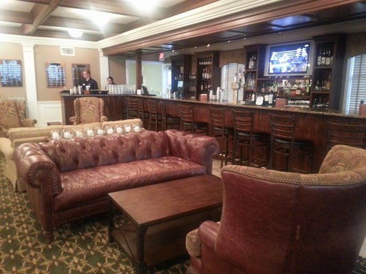 Leather seating at the bar!