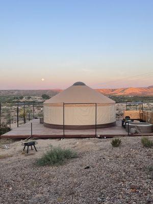 Boho Chic Yurt at Paisano Azul Ranch in Terlingua Texas