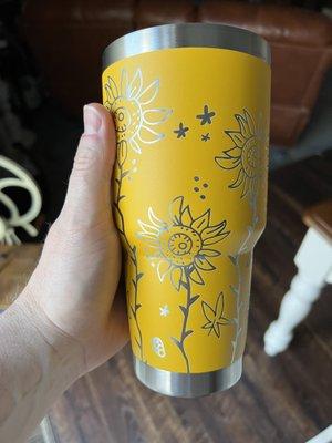 Sunflower 30oz tumbler