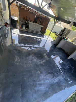 Exterior Patio Metallic Epoxy Coating