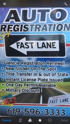 WE ARE ONE STOP SHOP, SMOG IT REGISTER IT AND GET YOUR STICKER ON THE SPOT.