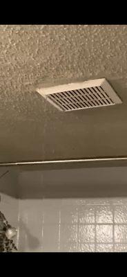 water bubbles in the ceiling during the flood