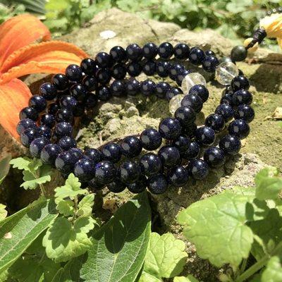 Blue Goldstone Reiki Necklace by Antojai.