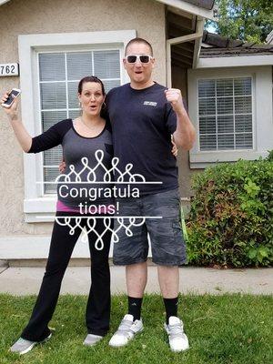 Happy New Home Owners...just gave them Keys to their New Property! I love being a realestate agent