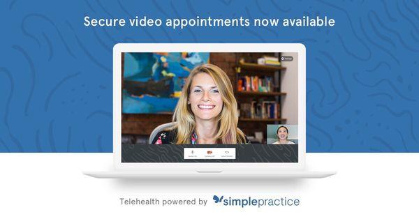 Therapy meets convenience! Now you can meet with your therapist through an easy to use and 100% secure online video platform!