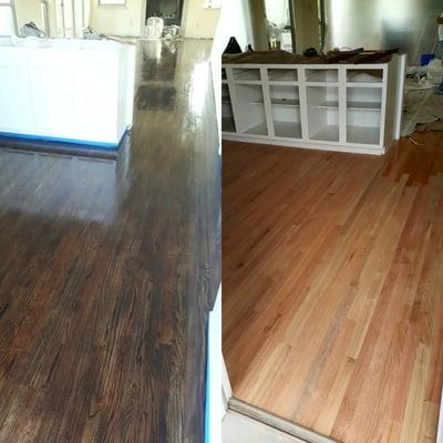 Hard woord repair and refinishing. Got squeaky floors?  We can fix them.