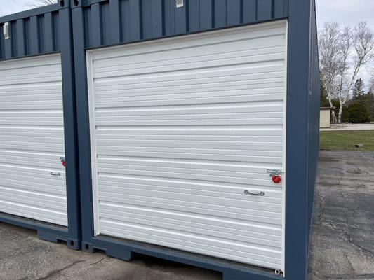 Close up of Door added to Shipping Container