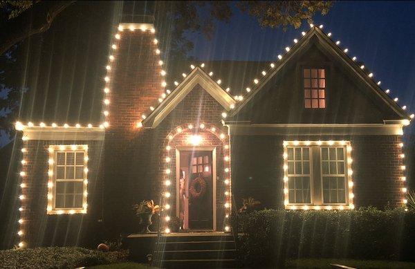 Christmas Light Installation Ginger Bread House theme