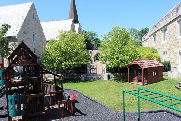 Fenced in playground, open to the community.