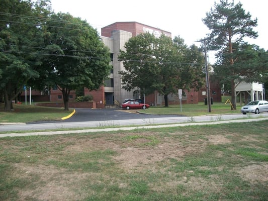 UMass Lowell across the street from the park