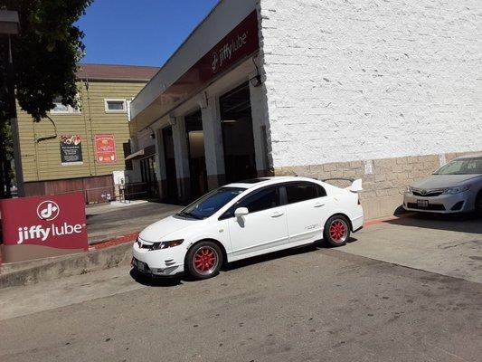 The Mobile manager allows Jiffy Lube employees to park in their fire zone without towing their cars. This is a safety hazard.