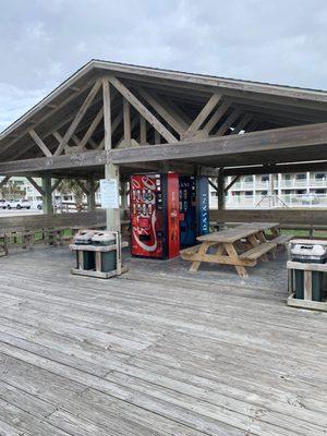 Covered gazebo at restrooms