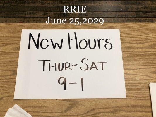 Re-open June 25, 2020.