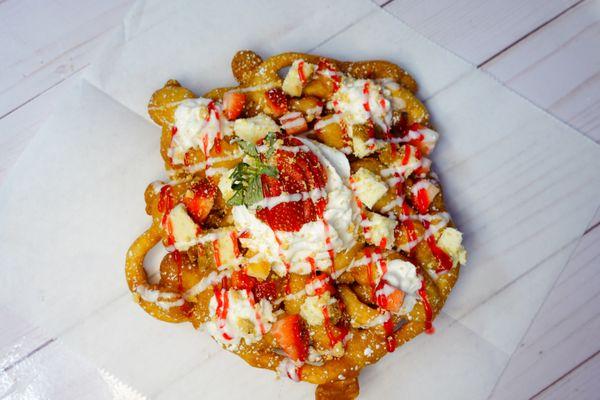 Strawberry Cheesecake Funnel Cake