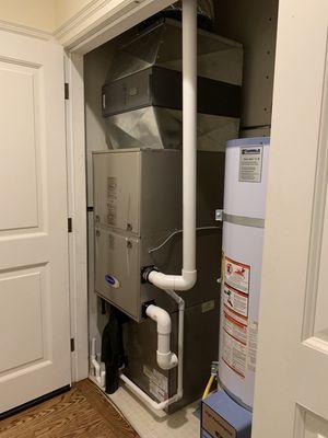 Our Hybrid system Installation in Menlo Park.
 It's a 96% Performance two-stage furnace with high-efficiency coil paired with Heat Pump unit