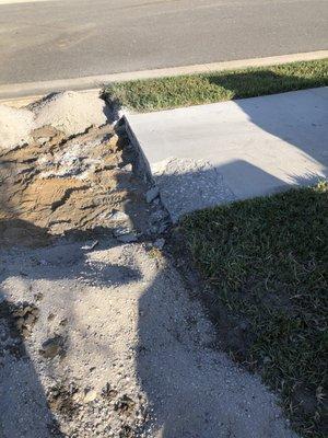 Broken sidewalks