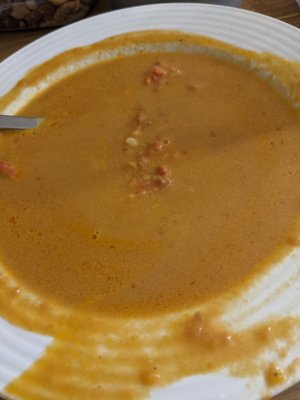 Lobster bisque. 15.00. really high quality. Broth had fantastic seafood flavor. Good lobster pieces.