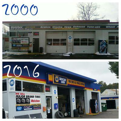 Before and After photos of the Napa Auto Care Center makeover.