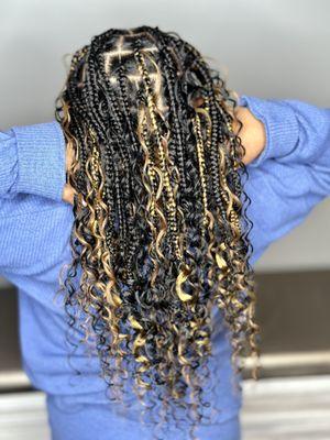 Boho Knotless Braids