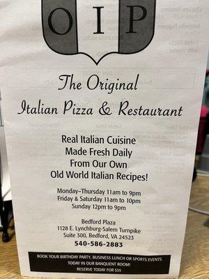 Original Italian Pizza