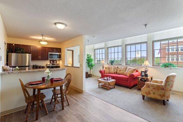 Second Floor - Two Bedroom Apartment Living Room