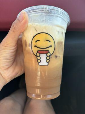 Iced americano with cream