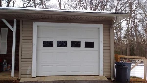 This was a before of the garage door that we removed.