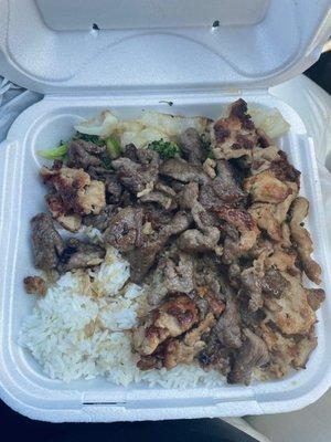 Beef and Chicken Hibachi