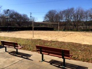 Sand Volleyball Court at Park in the Woods