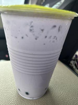 Taro boba with tapioca boba