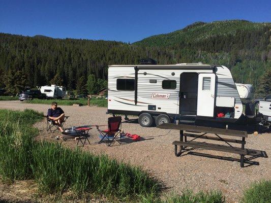 High alpine campground outside Eagle, Colorado.