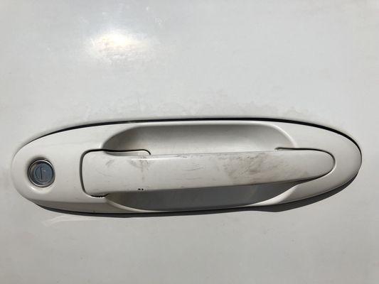 Passenger door handle. I had to ask for them to clean the driver side handle before I could open the door.