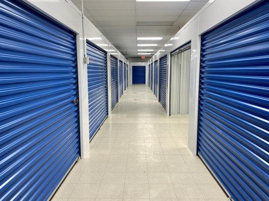 Inside Gateway Climate Storage- it's new, clean, and bright.