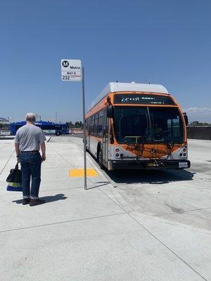 Metro Local Line 232 ElDorado Axess BRT at LAX City Bus Center.