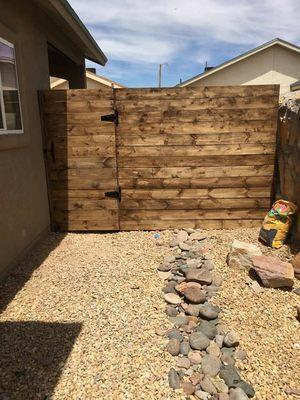 Wooden privacy fence