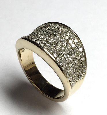 diamond Pave ring after reconstruction. Arkansas Jewelry Studio