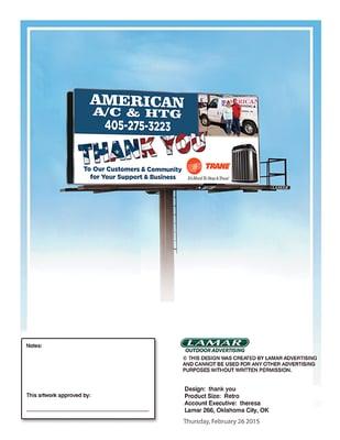 We want to say thanks to our customers and our community for your business.  The American air team