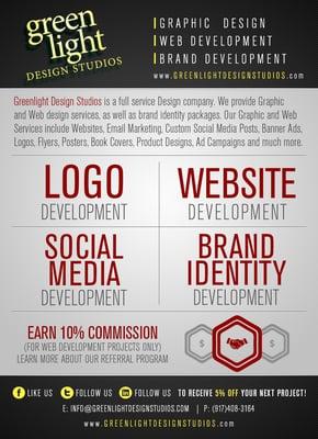 Greenlight Design Studio is a full service Design company. View our work at www.greenlightdesignstudios.com