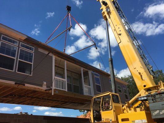 Setting modular homes with our set crew!