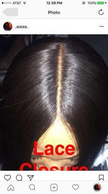 Lace Closure Up close