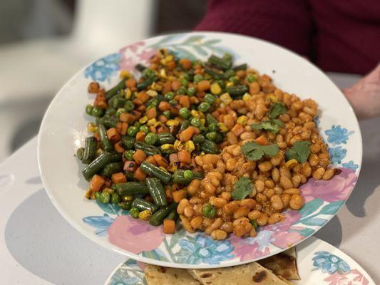 Off the menu vegetarian meal, specially made for a member of our party.