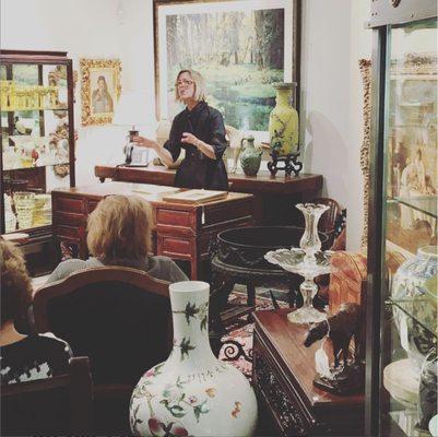 Cynthia during a gallery lecture on collection at Neue Gallery Presents