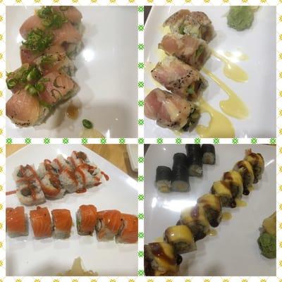 Love the seared white tune w wasabi crema, oshinko, angry roll is awesome too!