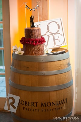 Wine Barrels From Rockin' Ramaley For Your Cake, Dessert Table or Ceremony! Pic By http://www.dweissphoto.com/