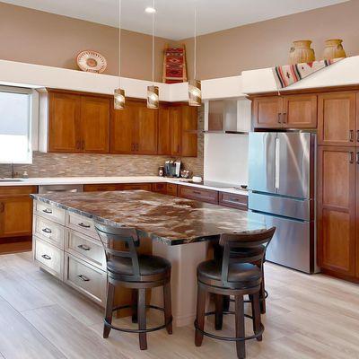 Functionality meets beauty in our latest kitchen remodel, creating the perfect space for every need.