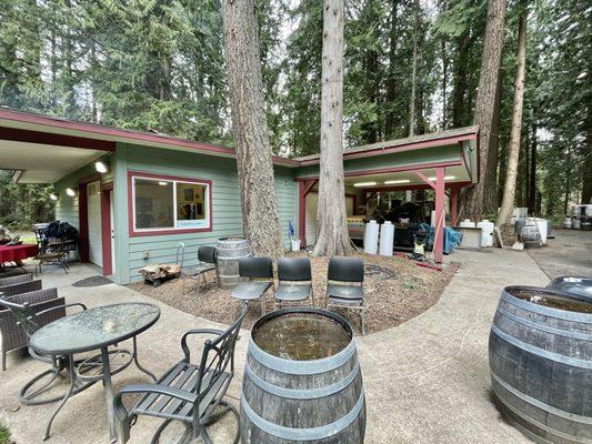 Outside seating and firepit